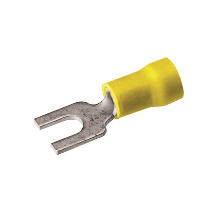 Burndy Copper Fork Terminal, 12 - 10 AWG, 600 V, #8 - #10 Stud, Polyvinylchlo BA10EF10